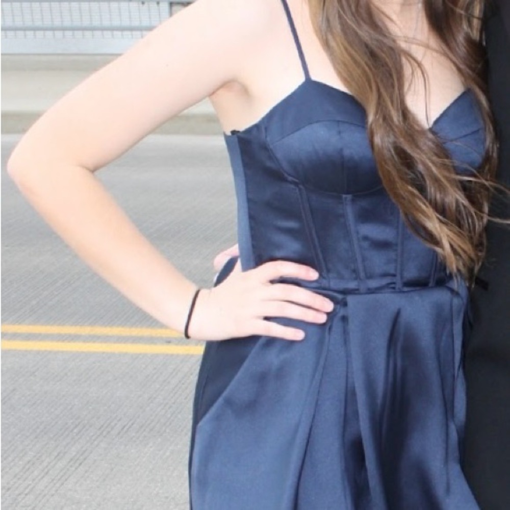 Elegant Navy Blue Prom Dress